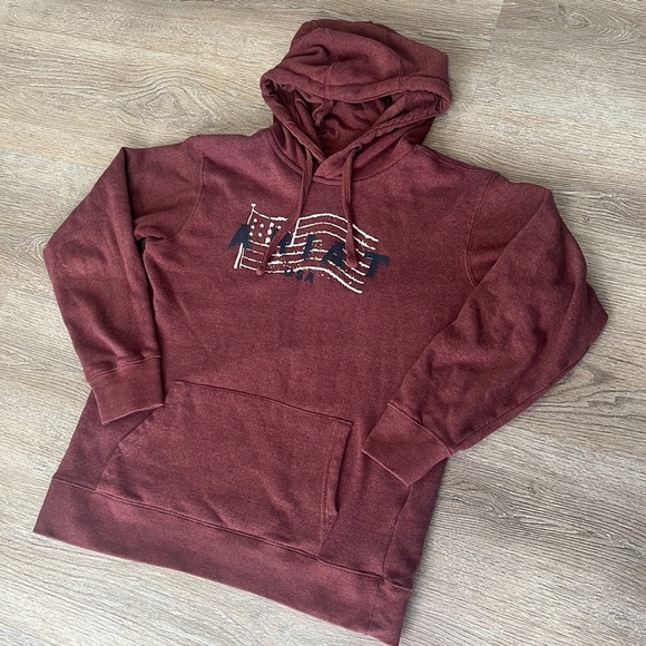 Ariat REAL USA Chest Logo Hoodie‎ sweatshirt western Americana  Women’s medium - Picture 5 of 8